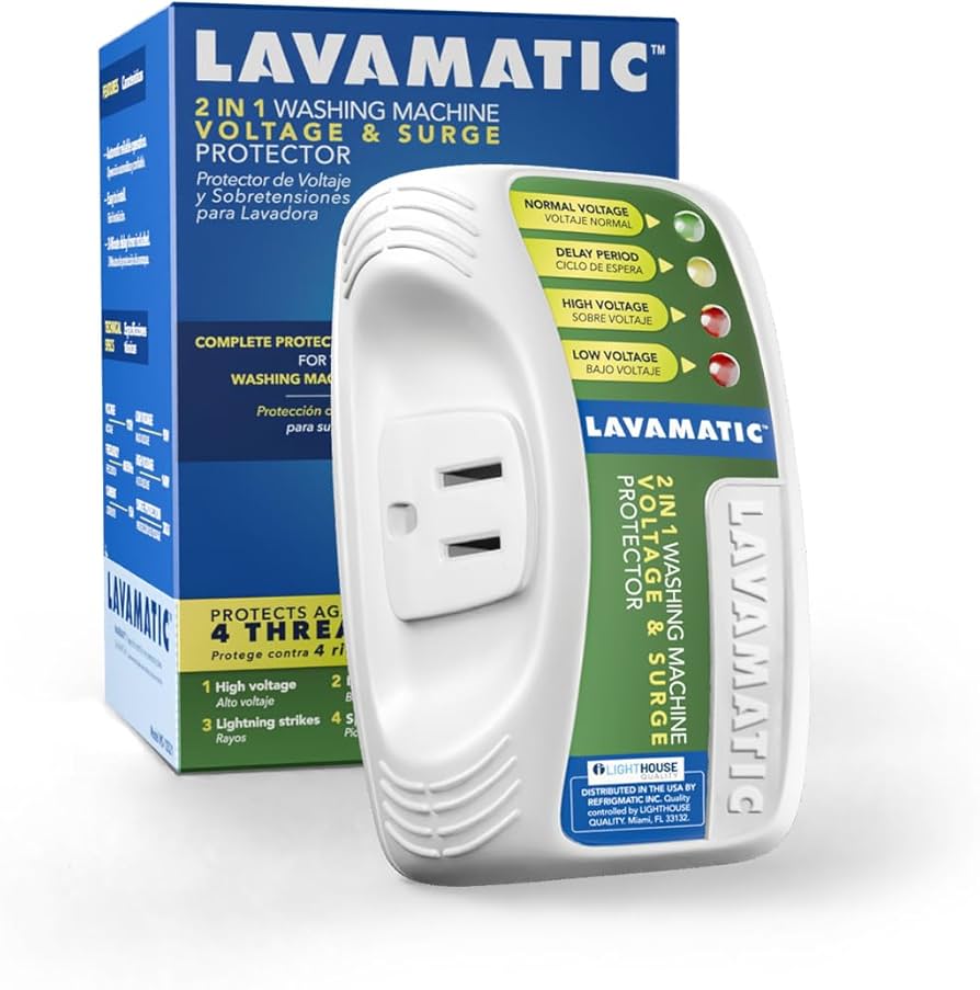 PROTECTOR DE VOLTAJE 110V - 3MIN - 12A LAVAMATIC LAVADORA TODAS LAS MARCAS